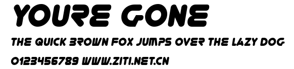 Youre Gone.ttf字體轉換器圖片