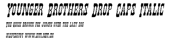 Younger Brothers Drop Caps Italic.ttf字體轉換器圖片