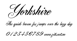 Yorkshire.ttf字體轉換器圖片