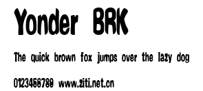 Yonder BRK.ttf字體轉換器圖片