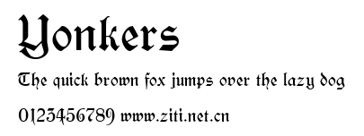 Yonkers.ttf字體轉換器圖片
