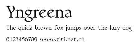 Yngreena.ttf字體轉換器圖片
