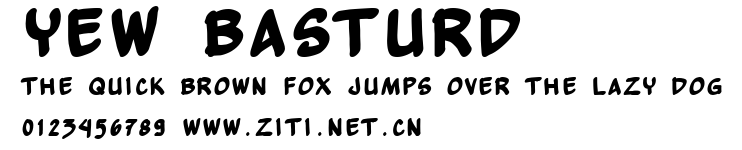 Yew Basturd.ttf字體轉換器圖片