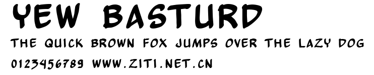 Yew Basturd.ttf字體轉換器圖片