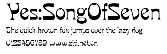 Yes:SongOfSeven.ttf字體轉換器圖片