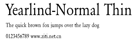 Yearlind-Normal Thin.ttf字體轉換器圖片