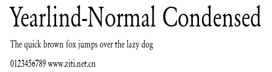 Yearlind-Normal Condensed.ttf