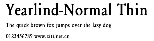 Yearlind-Normal Thin.ttf