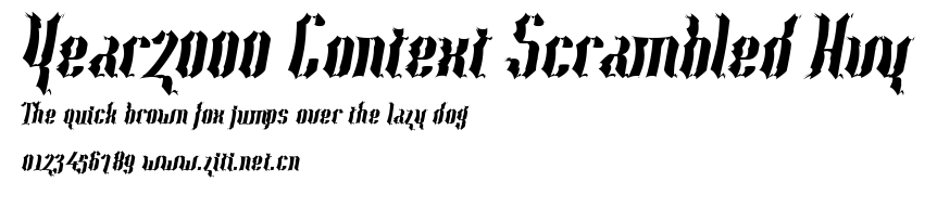 Year2000 Context Scrambled Hvy.ttf字體轉換器圖片
