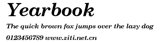 Yearbook.ttf字體轉換器圖片