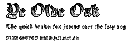 Ye Olde Oak.ttf字體轉換器圖片