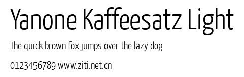 Yanone Kaffeesatz Light.ttf