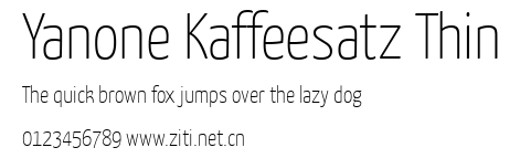Yanone Kaffeesatz Thin.ttf