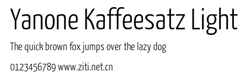 Yanone Kaffeesatz Light.otf