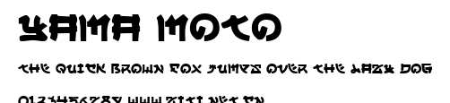 Yama Moto.ttf字體轉換器圖片