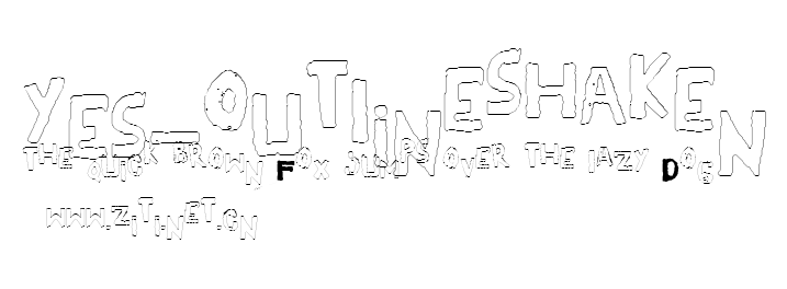 YES_outlineshaken.ttf字體轉換器圖片