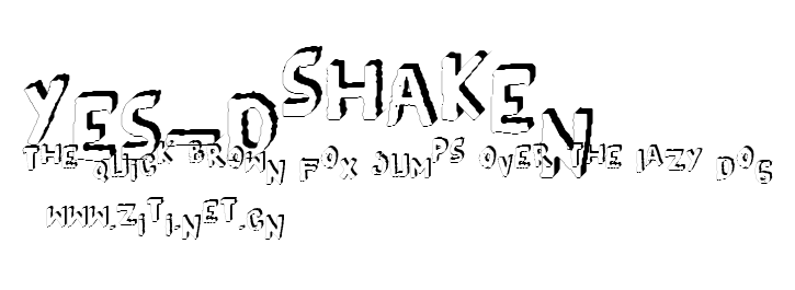 YES_3Dshaken.ttf字體轉換器圖片