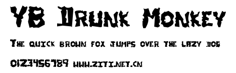 YB Drunk Monkey.ttf字體轉換器圖片