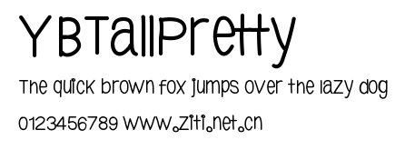YBTallPretty.ttf字體轉換器圖片