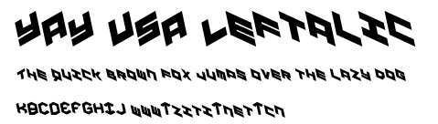 YAY USA Leftalic.ttf字體轉換器圖片