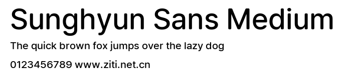 Sunghyun Sans Medium.ttf字體轉換器圖片