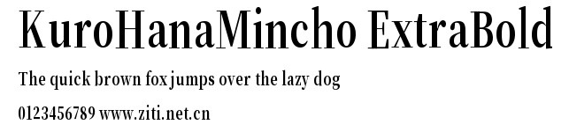 KuroHanaMincho ExtraBold.ttf