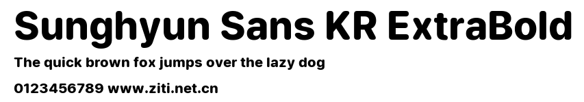 Sunghyun Sans KR ExtraBold.ttf字體轉換器圖片