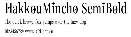 HakkouMincho SemiBold.ttf字體轉換器圖片