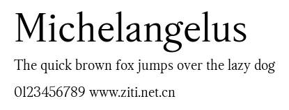 Michelangelus.ttf字體轉換器圖片