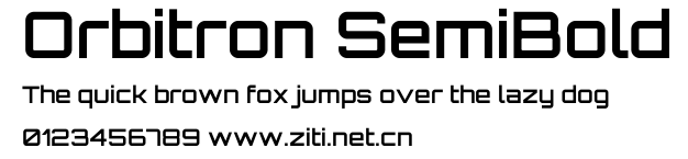 Orbitron SemiBold.ttf字體轉換器圖片
